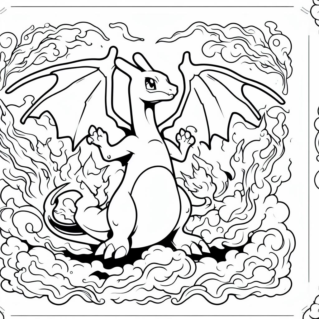 pokemon coloring pages charizard2