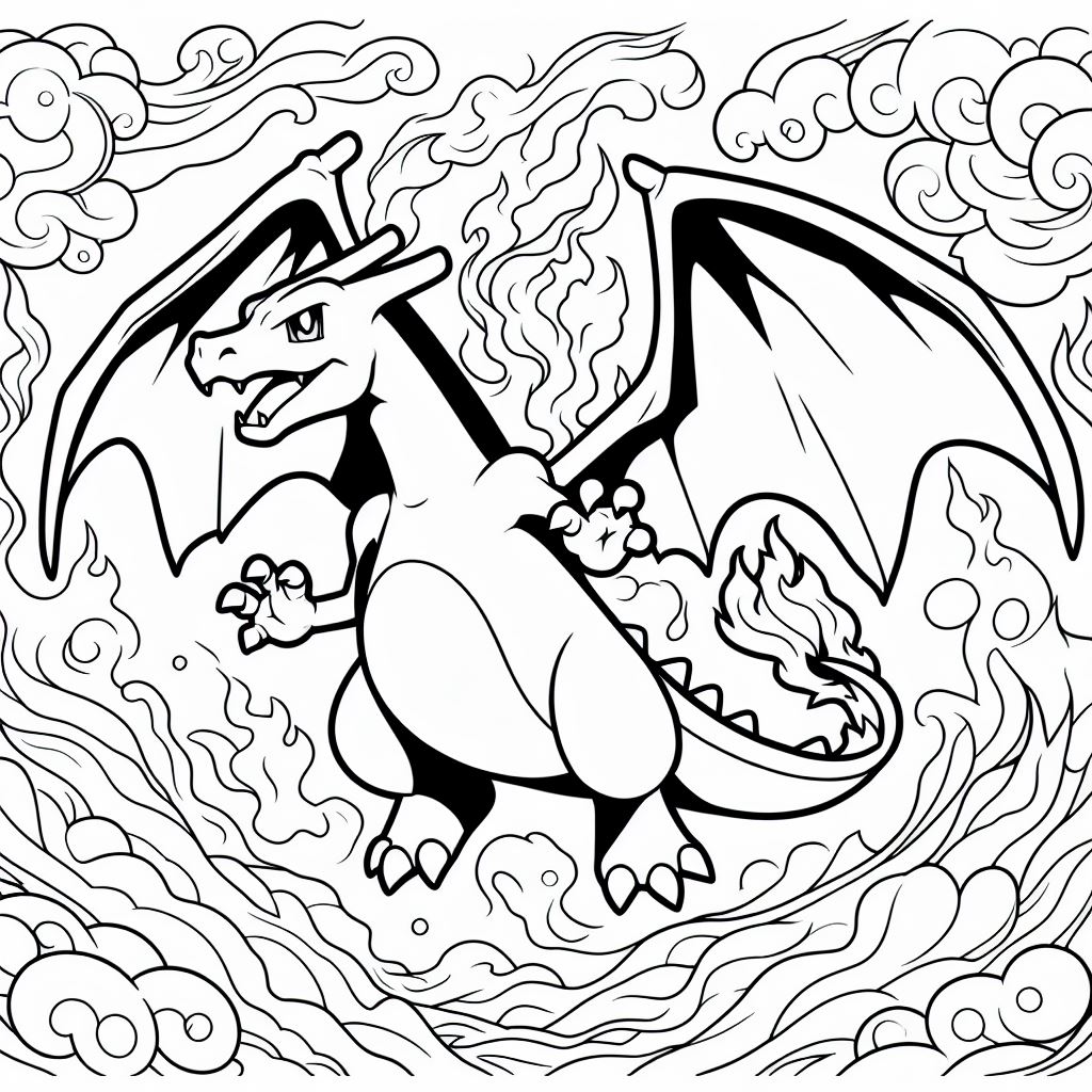 pokemon coloring pages charizard4