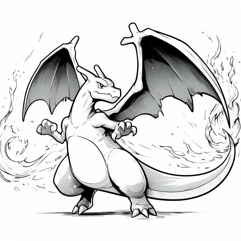 pokemon coloring pages charizard6