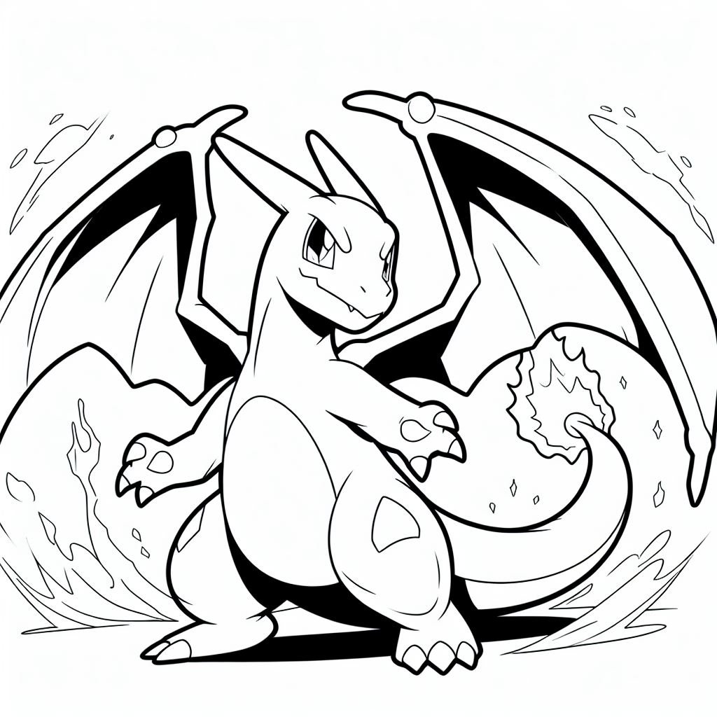 pokemon coloring pages charizard9