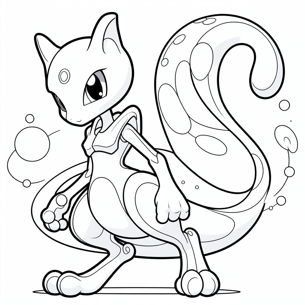 pokemon coloring pages mewtwo3