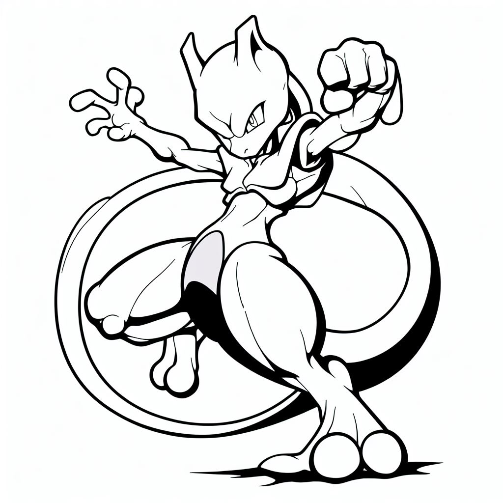pokemon coloring pages mewtwo5